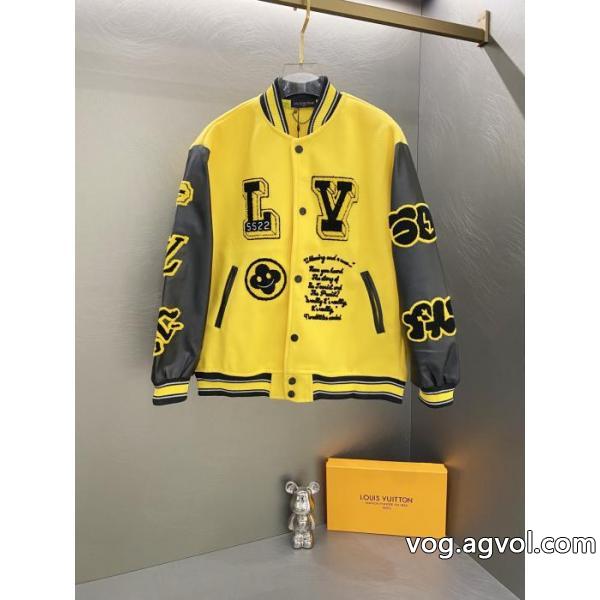 LV下山虎黄豹走秀金万針刺繍タオル刺繍野球服ジャケット