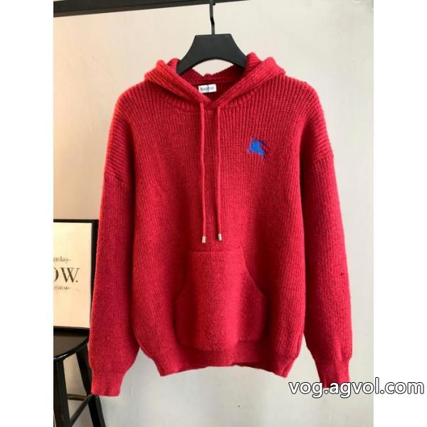 通販 ブランドキャップ付きセーター販路限定モデルクラシックな雰囲気のトップスBURBERRY