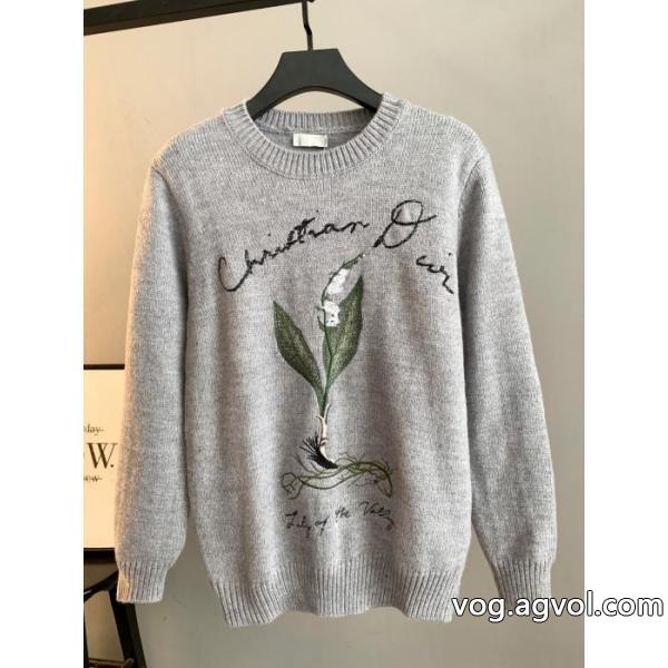 DIOR定番オールインワンチュールジャカードラウンドネックセーター