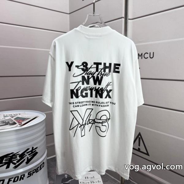 Y 3シンプルサインアルファベット半袖Tシャツ男女同型