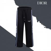 Diorディオールスモールロゴ刺繍サイドリボンストレートパンツ