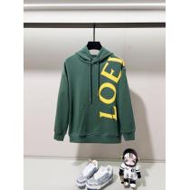 LOEWE連体肩掛けプリント大文字LOGOスプライスマーク純綿連帽衛衣