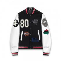 Stussy三方連名Ttl Varsity Jacketパッチワーク刺繍学校チーム野球服男女同型