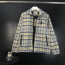 dior2026チェック柄胸元にCD家ロゴアルファベット刺繍スタンドカラージャケット