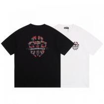 クロムハーツ CHROME HEARTS2025 ss新作刺繍カップルカジュアル半袖Tシャツ