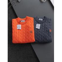 LOEWE高バージョン胸元トーテムロゴ刺繍プルオーバーニットセーター