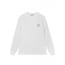 LOEWE/ロエベ立体エンベロープ万針刺繍アルファベットロゴヘッダー丸首長袖Tシャツ