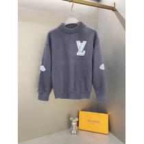 Louis Vuitton秀場限定スキーシリーズクローバーカフスロゴジャカードカップルニットクルーネックセーター