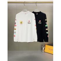 Supreme綿の赤ちゃんのおかしなプリント柄丸首長袖Tシャツ男女同型
