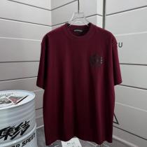CHROME HEARTS馬蹄サンスクリット文字パールデザイン工芸ラウンドネックTシャツ