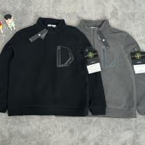 Stone Islandストーンアイランド25 ss秋の新グラノーラハーフジッパー厚手衛衣