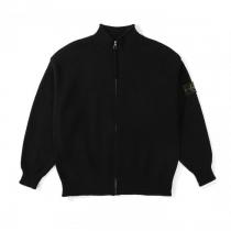 Stone Islandストーンアイランド定番ベーシックスリーブアームバッジロゴスタンドカラーニットコート