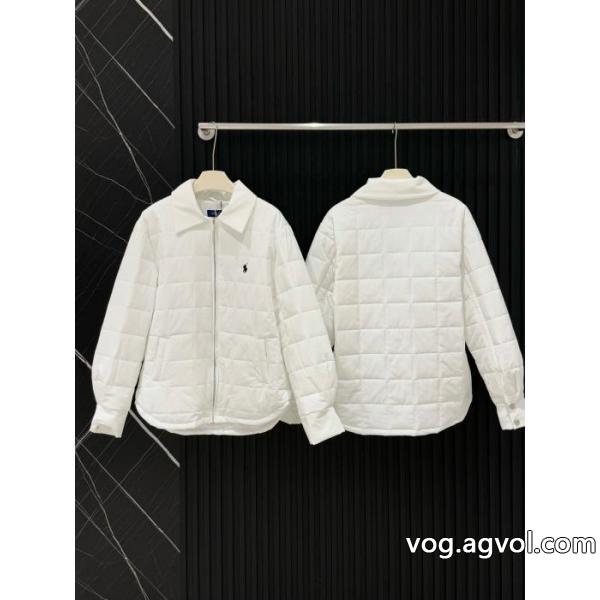 Ralph Laurenポニー刺繍ファスナー開襟薄手チェック綿入れの服