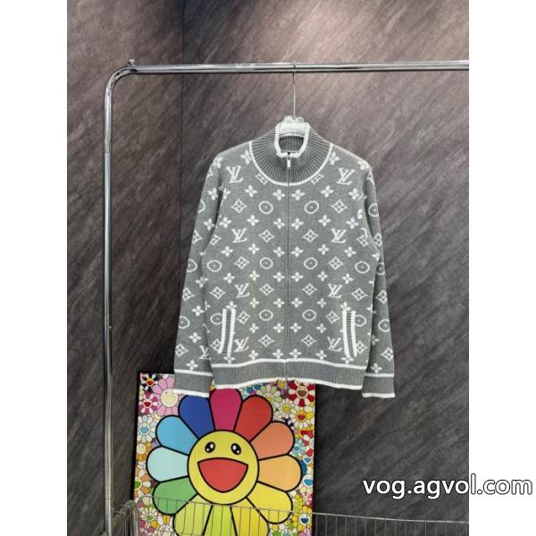 LOUIS VUITTON新型フルプリントの老花立襟ウールニットセーター