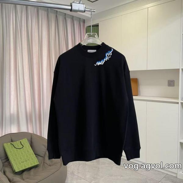 Moncle 2026秋冬新作個性的なロゴプリントパーカー男女同型