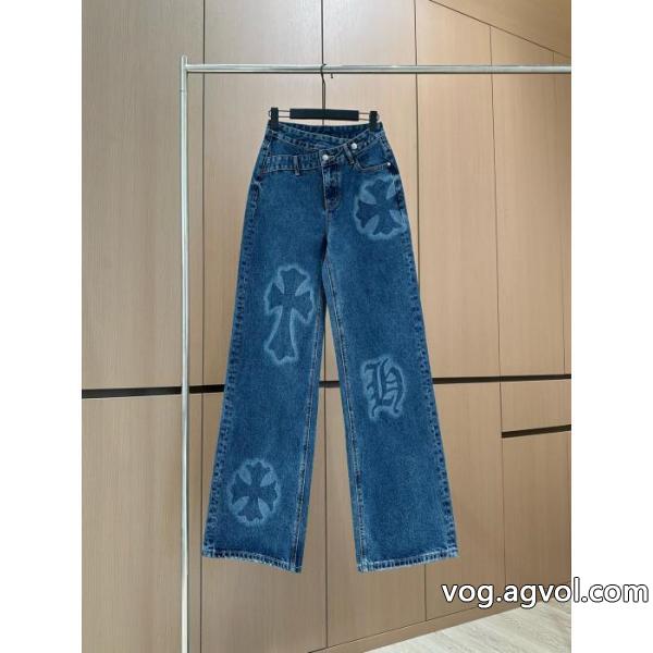 CHROME HEARTS2026新型斜め掛けプリントジーンズ