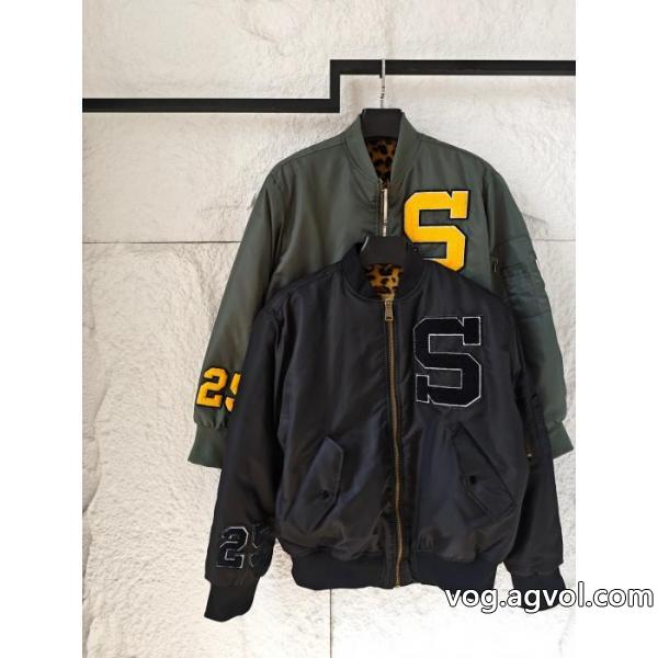 Supremeアップリケロゴ柄ジッパー開閉長袖ジャケットジャケット男女同型