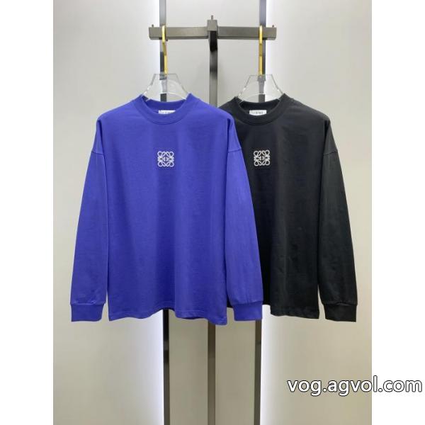 LOEWE25ss秋の新作トレードオーダーラウンドネック長袖タイツ長袖Tシャツ