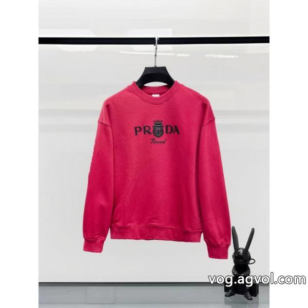 prada 2026 ss秋冬新作長袖丸首パーカー