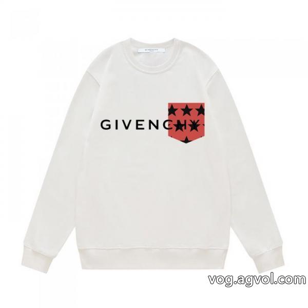 Givenchy秋冬新作星柄ロゴプリントパーカー男女同型