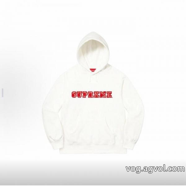 Supremeプリント連帽長袖加絨アメリカントレンドパーカー