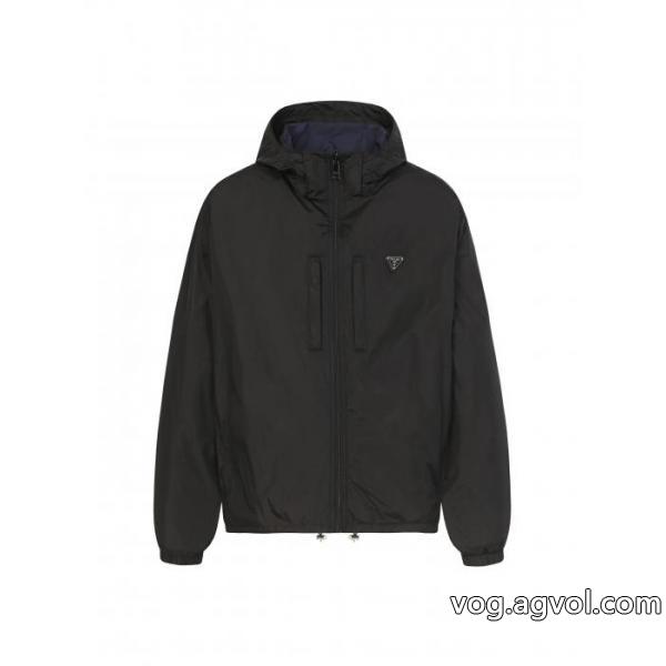 Prada25SSリバーシブルマルチカラーナイロンロゴジャケット