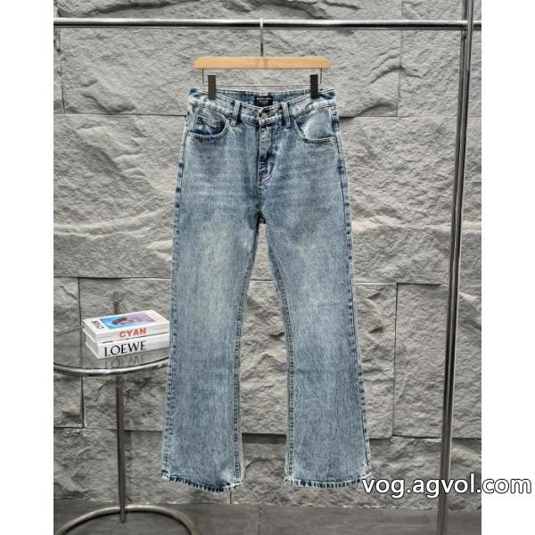 BALENCIAGA雪花水洗色あせ旧マイクロラッパジーンズ