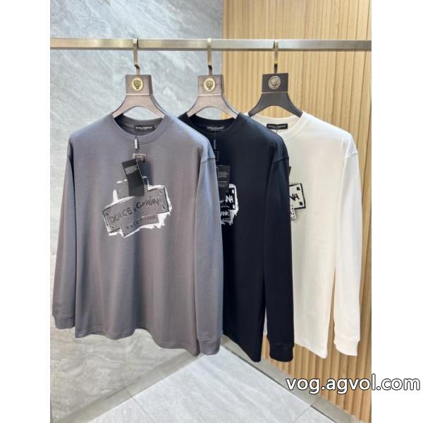 最新ルック 今だけSALE 魅力的なDolce&Gabbanaスーパー コピー ブランド 通販長袖Tシャツ