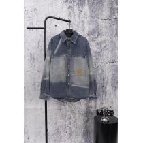 Louis Vuitton2026新型王鶴帝同日焼け色あせデニムコート