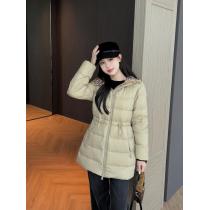 Burberryアルファベットピールカスタム2頭ファスナー連帽ドローコードウエストダウンジャケット