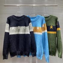 supreme胸元ストライプペンタゴンジャカードラウンドネックセーター