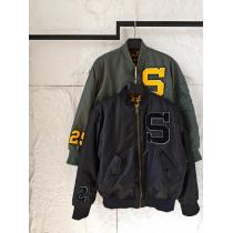 Supremeアップリケロゴ柄ジッパー開閉長袖ジャケットジャケット男女同型