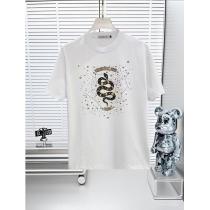 DIOR25SS高バージョン胸貼りプリントロゴラウンドネック半袖Tシャツ