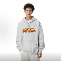 Supremeグラデーションロゴ純色加絨連帽長袖アメリカントレンドパーカー