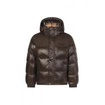 Burberry衝突カラーテープアルファベットロゴ入りフードダウンジャケット