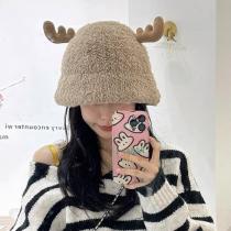lv秋冬モデル鹿の角のかわいいモケット鉢帽漁師帽