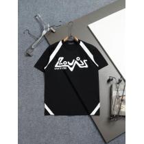 高品質LOUIS VUITTON 2026 ss最新革ロゴ発泡丸首半袖Tシャツ