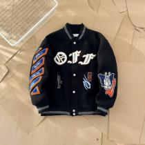 OFF WHITE腕章ミツバチ貼りタオル刺繍野球ウェアコート