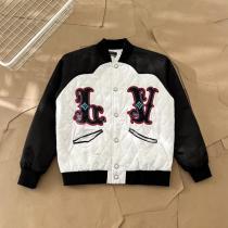 LOUIS VUITTONひし形布刺繍工芸衝突色野球服コート