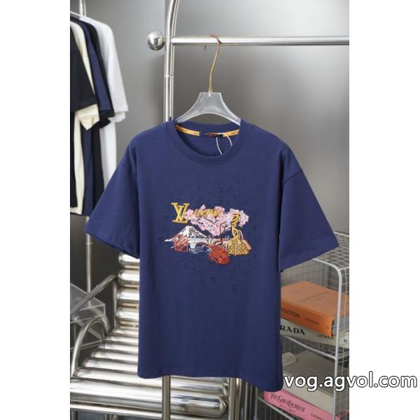 大胆なスリット上品 評価の高い 雑誌掲載アイテム LOUIS VUITTON半袖Tシャツスーパー コピー メンズ