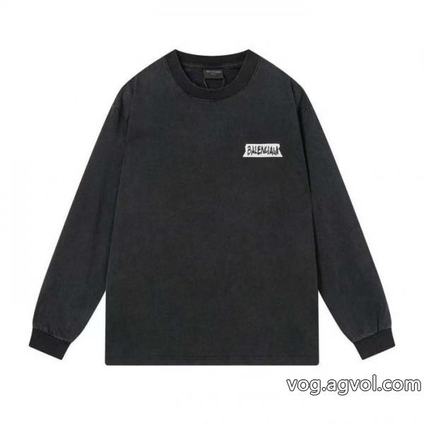 バレンシアガ長袖Tシャツブランド 偽物今年ヒット 品質保証豊富な 高級感漂う