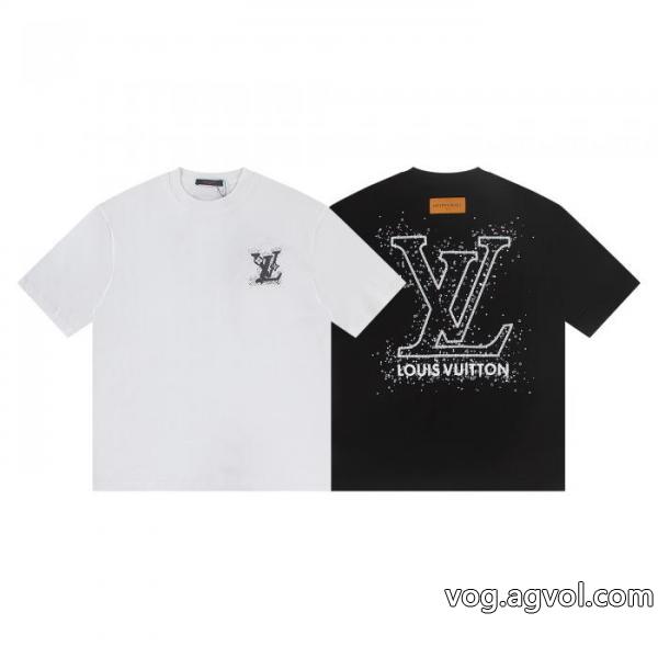 通販 ブランド最安値に挑戦 大人気アイテムが勢ぞろい 高級感あるスタイル半袖TシャツLOUIS VUITTON