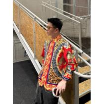 日本限定モデル オシャレ 大人の色味VERSACEブランド 偽物 激安 通販長袖シャツ