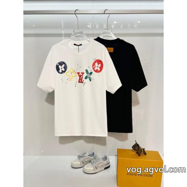 先取り 限定版プリント 少数入荷LOUIS VUITTONブランド アクセサリー 激安Tシャツ