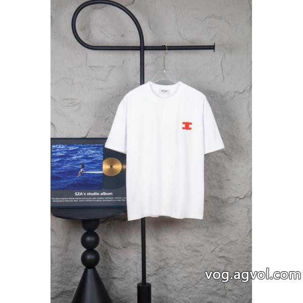 アップデザイン 新作限定 海外通販半袖TシャツCELINEブランド 激安 