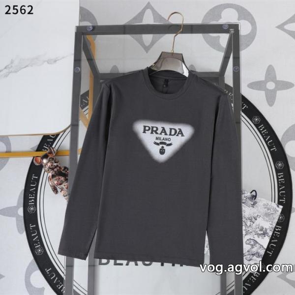 ブランド スーパー コピー 優良店長袖TシャツPRADAHOT新作登場 秋冬季新作 入手困難