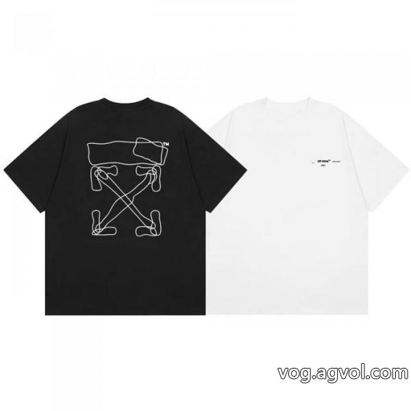 ブランド 通販 激安限定人気セール アイドル着用 大評判のデザインOff-White半袖Tシャツ