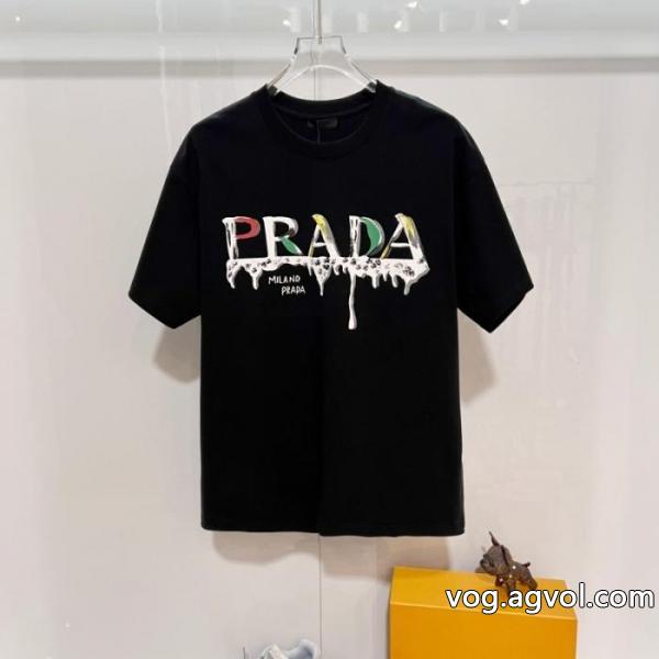 PRADA高級感溢れるデザイン 相性抜群 魅力ファッションコピー 品 ブランド半袖Tシャツ