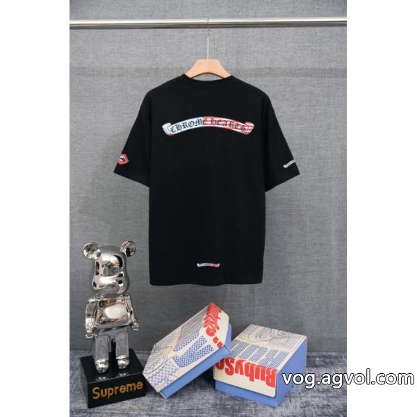 視線を集めて 大人の色味  新作日本未入荷半袖TシャツCHROME HEARTSコピー ブランド 販売