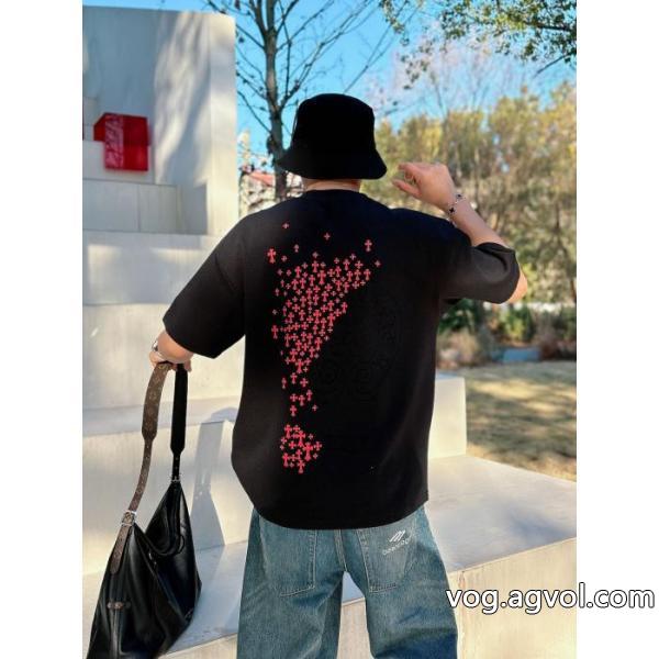 話題となった 限定品も！ フォーマル多機能 CHROME HEARTS偽 ブランド半袖Tシャツ